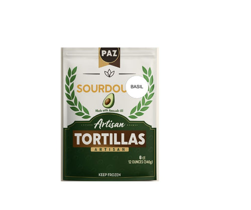 🌿Organic Basil Sourdough Tortillas | Freshly Milled -Naturally Fermented