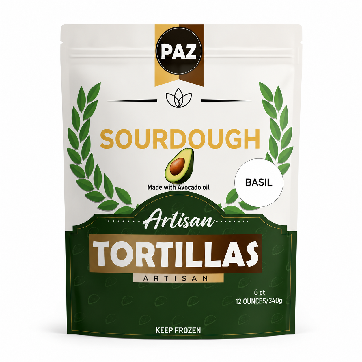 🌿Organic Basil Sourdough Tortillas | Freshly Milled -Naturally Fermented