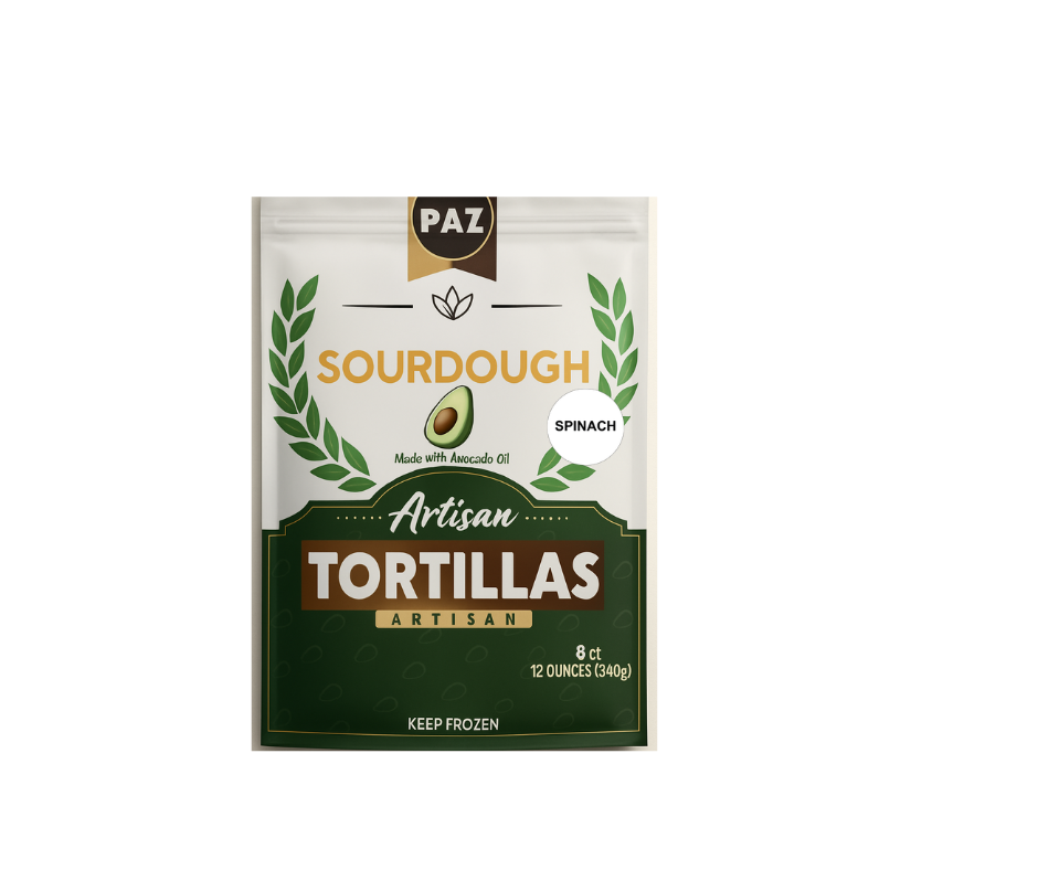 🥬Organic Spinach Artisan Sourdough Tortillas – Slow Fermented
